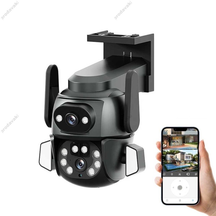 Камера відеоспостереження XO CR04 Robot Pixel Dual 400W Black
